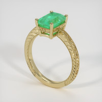 1.89 Ct. Emerald Ring, 18K Yellow Gold 2