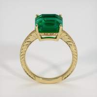7.02 Ct. Emerald Ring, 18K Yellow Gold 3