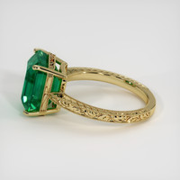 7.02 Ct. Emerald Ring, 18K Yellow Gold 4