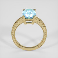 7.82 Ct. Sky Blue Topaz Ring, 18K Yellow Gold 3