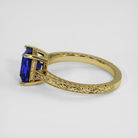 2.32 Ct. Blue Sapphire Ring, 18K Yellow Gold 4