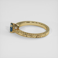 0.82 Ct. Blue Sapphire Ring, 18K Yellow Gold 4