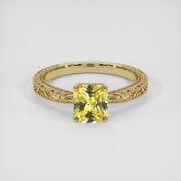1.51 Ct. Yellow Sapphire Ring, 18K Yellow Gold 1