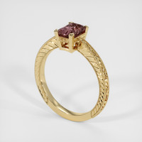 1.32 Ct. Pinkish Brown Sapphire Ring, 18K Yellow Gold 2