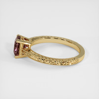 1.32 Ct. Pinkish Brown Sapphire Ring, 18K Yellow Gold 4
