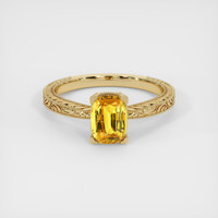 1.78 Ct. Orange Sapphire Ring, 18K Yellow Gold 1