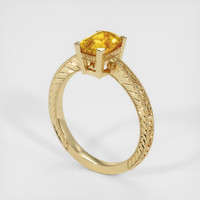 1.78 Ct. Orange Sapphire Ring, 18K Yellow Gold 2