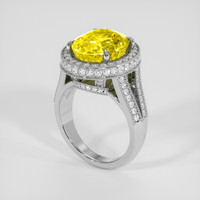 9.73 Ct. Yellow Sapphire Ring, Platinum 950 2