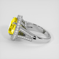 9.73 Ct. Yellow Sapphire Ring, Platinum 950 4