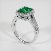 1.49 Ct. Emerald Ring, Platinum 950 2