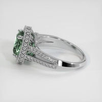 2.78 Ct. Bluish Green Sapphire Ring, Platinum 950 4