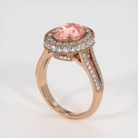 2.77 Ct. Padparadscha Sapphire Ring, 14K Rose Gold 2