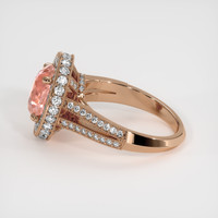 2.77 Ct. Padparadscha Sapphire Ring, 14K Rose Gold 4
