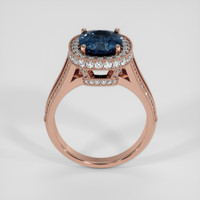 3.16 Ct. Blue Sapphire Ring, 14K Rose Gold 3