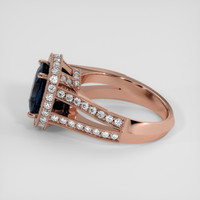 3.16 Ct. Blue Sapphire Ring, 14K Rose Gold 4