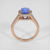 3.31 Ct. Blue Sapphire Ring, 14K Rose Gold 3