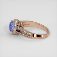 3.31 Ct. Blue Sapphire Ring, 14K Rose Gold 4