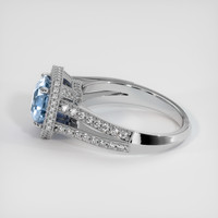 1.58 Ct. Sapphire Ring, 14K White Gold 4