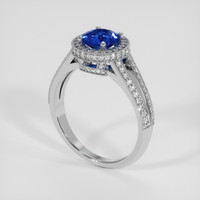 1.07 Ct. Blue Sapphire Ring, 14K White Gold 2