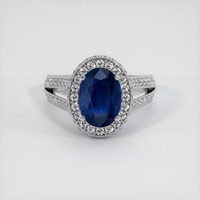 2.71 Ct. Sapphire Ring, 14K White Gold 1