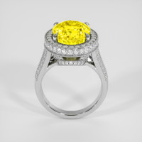 9.73 Ct. Yellow Sapphire Ring, 14K White Gold 3