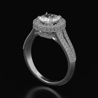 1.34 Ct. White Sapphire Ring, 14K White Gold 2
