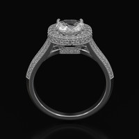 1.34 Ct. White Sapphire Ring, 14K White Gold 3