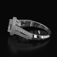 1.34 Ct. White Sapphire Ring, 14K White Gold 4