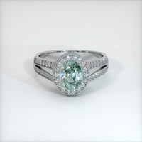 1.41 Ct. Sapphire Ring, 14K White Gold 1