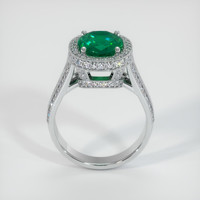 Pave Emerald Ring 2.54 Ct., 18K White Gold Preview