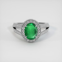 1.79 Ct. Emerald Ring, 18K White Gold 1