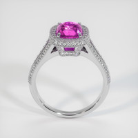 2.38 Ct. Purplish Pink Sapphire Ring, 18K White Gold 3