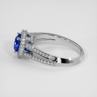 1.07 Ct. Blue Sapphire Ring, 18K White Gold 4