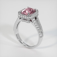 3.19 Ct. Pink Sapphire Ring, 18K White Gold 2