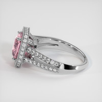 3.19 Ct. Pink Sapphire Ring, 18K White Gold 4
