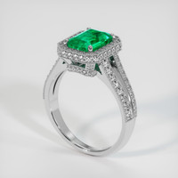 1.49 Ct. Emerald Ring, 18K White Gold 2