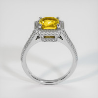 3.02 Ct. Yellow Sapphire Ring, 18K White Gold 3