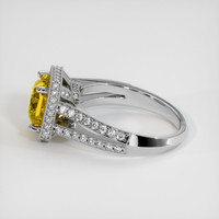 3.02 Ct. Yellow Sapphire Ring, 18K White Gold 4