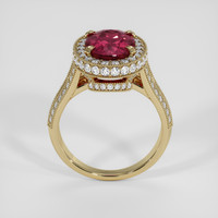 3.38 Ct. Pinkish Red Rubellite Tourmaline Ring, 14K Yellow Gold 3
