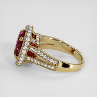 3.38 Ct. Pinkish Red Rubellite Tourmaline Ring, 14K Yellow Gold 4