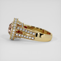2.05 Ct. Peach Sapphire Ring, 14K Yellow Gold 4