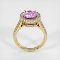 3.76 Ct. Pinkish Purple Sapphire Ring, 18K Yellow Gold 3