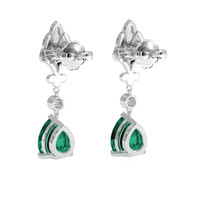 2.09 Ct.Tw. Emerald Earrings, Platinum 950 4
