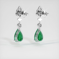 6.17 Ct.Tw. Emerald Earrings, Platinum 950 4
