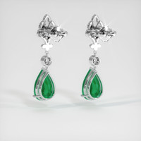 <span>6.17</span>&nbsp;<span class="tooltip-light">Ct.Tw.<span class="tooltiptext">Total Carat Weight</span></span> Emerald Earrings, Platinum 950 4