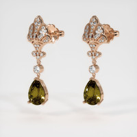 <span>3.61</span>&nbsp;<span class="tooltip-light">Ct.Tw.<span class="tooltiptext">Total Carat Weight</span></span> Gemstone Earrings, 14K Rose Gold 3