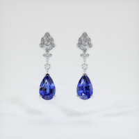 <span>7.35</span>&nbsp;<span class="tooltip-light">Ct.Tw.<span class="tooltiptext">Total Carat Weight</span></span> Sapphire Earrings, 14K White Gold 1