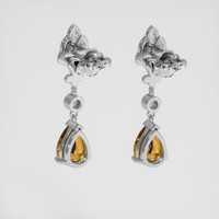 <span>2.79</span> <span class="tooltip-light">Ct.Tw.<span class="tooltiptext">Total Carat Weight</span></span> Yellowish Brown Sapphire Earrings, 14K White Gold 4