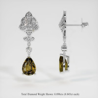 <span>3.61</span>&nbsp;<span class="tooltip-light">Ct.Tw.<span class="tooltiptext">Total Carat Weight</span></span> Gemstone Earrings, 14K White Gold 2