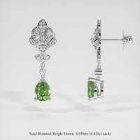 <span>1.10</span>&nbsp;<span class="tooltip-light">Ct.Tw.<span class="tooltiptext">Total Carat Weight</span></span> Gemstone Earrings, 14K White Gold 2